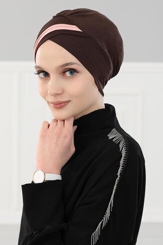 Aisha's Design Pre-tied Instant Turban Head Wraps for Women, 95% Cotton Chemo Headwear, Hijab Scarf 2-Color in Saudi Arabia