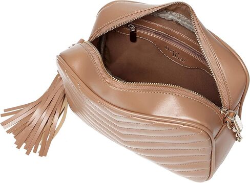 Daisy Rose Quilted Shoulder Cross Body Bag & Detachable Tassel, PU Vegan Leather in Kuwait