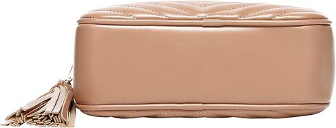 Daisy Rose Quilted Shoulder Cross Body Bag & Detachable Tassel, PU Vegan Leather in Kuwait