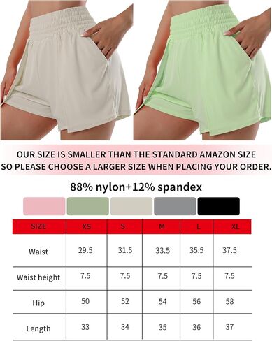 شورت رياضي 2 في 1 من بوتيل للنساء، شورت للجري عالي الخصر مع بطانة شبكية وجيوب أمامية in Kuwait