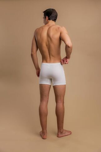 سروال داخلي بوكسر برباط مضلع مضاد للحساسية من كوتونيك للرجال الذين يعانون من حساسية الجلد والبشرة الحساسة in Kuwait