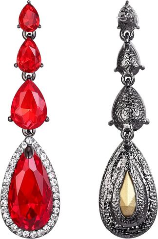 BriLove Women's Elegant Wedding Bridal Multi Teardrop Long Chandelier Dangle Earrings in Saudi Arabia