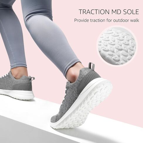 STQ Womens Lightweight Water Resistant Walking Shoes with Arch Support | Cushioned Absorbing Sole, Low Arch Support, Lightweight, For Work, Hiking, Travel, and Casual Wear in Saudi Arabia