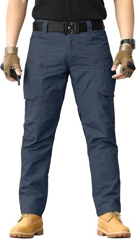 CARWORNIC Men's Lightweight Tactical Pants Ripstop Military Cargo Pants Water Resistant Outdoor Hiking Work Pants in Saudi Arabia