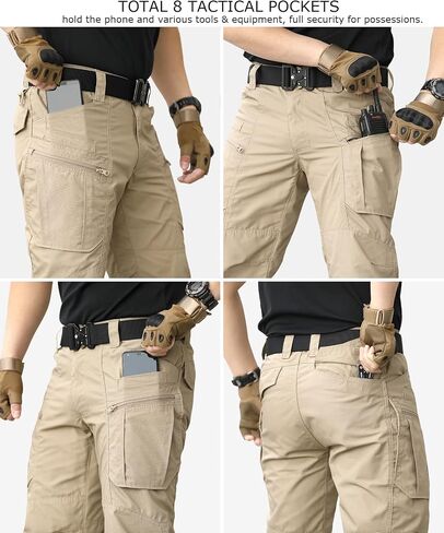 CARWORNIC Men's Lightweight Tactical Pants Ripstop Military Cargo Pants Water Resistant Outdoor Hiking Work Pants in Saudi Arabia