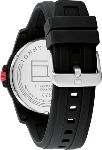 Tommy Hilfiger Casual 3H Quartz Watch - Sporty Silicone Wristwatch for Men - Water-Resistant up to 5 ATM/50 Meters - Premium Fashion for Everyday Wear - 44mm in Saudi Arabia
