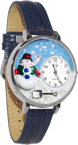 هدايا غريبة الأطوار ساعة رجل الثلج ثلاثية الأبعاد | لمسة نهائية ذهبية أو فضية كبيرة أو صغيرة | الجدة الممتعة الفريدة | مصنوع يدويًا في الولايات المتحدة الأمريكية in Kuwait