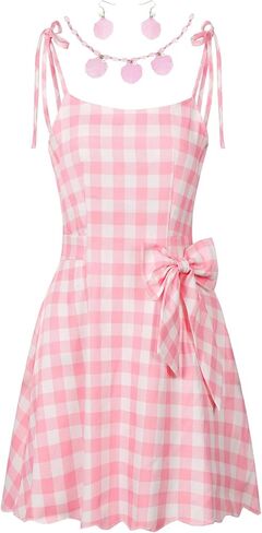 فستان Ruimeier النسائي للبالغين باللون الوردي، فستان الهالوين التنكري لحفلات الأميرات مع الملحقات in Kuwait