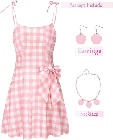 فستان Ruimeier النسائي للبالغين باللون الوردي، فستان الهالوين التنكري لحفلات الأميرات مع الملحقات in Kuwait