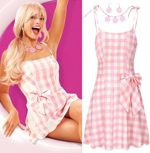 فستان Ruimeier النسائي للبالغين باللون الوردي، فستان الهالوين التنكري لحفلات الأميرات مع الملحقات in Kuwait