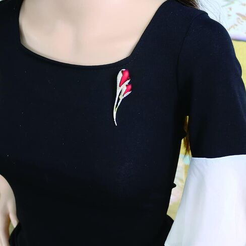 المرأة كريستال اللؤلؤ زهرة دبابيس أنيقة المينا حجر الراين الأزهار بيان بروش دبابيس الأزياء والمجوهرات اكسسوارات للنساء فتاة هدية الذهب in Kuwait