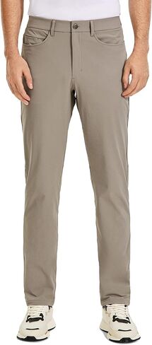 CRZ YOGA Men's Stretch Golf Pants - 33"/35'' Slim Fit Work Pants Stretch Waterproof 5-Pocket Thick Travel Pants in Kuwait