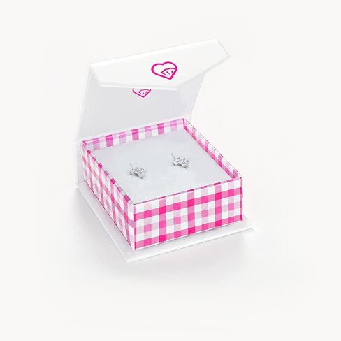 925 Sterling Silver Cubic Zirconia Little Cross Screw Back Earrings for Toddlers & Young Girls - Religious Jewelry Gift for Christening and Baptism - Safety Stud for Little Girls in Saudi Arabia