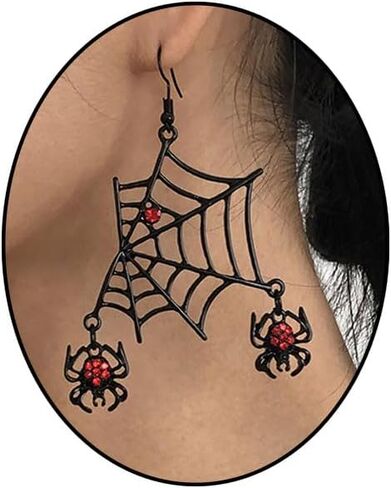 Spider Earrings for Women Spider Web Earrings Halloween Themed Spider Earrings Dangling Halloween Animal Earrings Jewelry Gifts in Kuwait