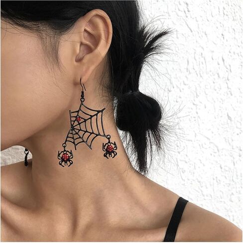 Spider Earrings for Women Spider Web Earrings Halloween Themed Spider Earrings Dangling Halloween Animal Earrings Jewelry Gifts in Kuwait