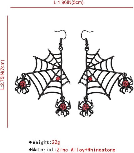 Spider Earrings for Women Spider Web Earrings Halloween Themed Spider Earrings Dangling Halloween Animal Earrings Jewelry Gifts in Kuwait