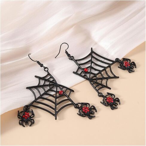 Spider Earrings for Women Spider Web Earrings Halloween Themed Spider Earrings Dangling Halloween Animal Earrings Jewelry Gifts in Kuwait