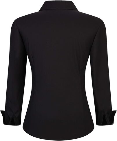 قميص Alex Vando للسيدات بأزرار سفلية وخالي من التجاعيد وبلوزة عمل كاجوال بأكمام طويلة in Kuwait