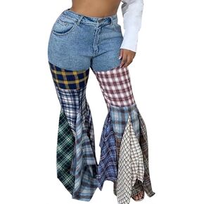 DINANG سروال نسائي هامشي بخصر منخفض جينز من الأسفل من قماش الدنيم منقوش 90s خريف راعية البقر الغربية بانت قلم رصاص أزرق على شكل حرف a in Kuwait