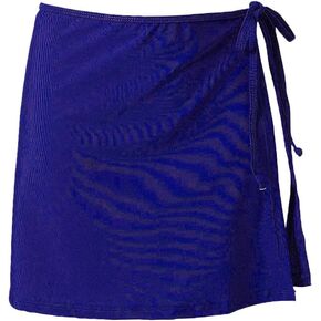 JadeRich Women's Solid Color Side Slit Beach Wrap Skirt Bikini Cover-up(No Bottom)