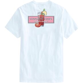 تي شيرت Vineyard Vines للرجال بأكمام قصيرة وجيب للكوكتيل in Kuwait