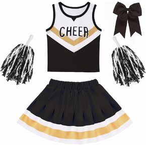 Cheerleader Costume for Girls Cheerleader Outfit for Cheerleading Dress Up Halloween Cheerleader Gifts