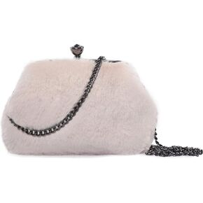 Fur Story Tote Bag Faux Fur Purses for Women Plush Handbag Fuzzy Shoulder Bag Big Capacity Black Purse for women’s Girls