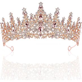 Tiara for Women, Crystal Queen Crowns, Rhinestone Princess Tiaras, Royal Hair Accessories Perfect for Birthday Decorations, Wedding Brides, and Halloween Cosplay (Silver) in Kuwait