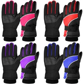 4 أزواج من قفازات الثلج للأطفال، قفازات الشتاء للأطفال، قفازات التزلج على الجليد، قفازات الأطفال الشتوية، قفازات التزلج للرياضات الخارجية in Kuwait