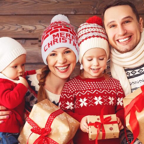 TAGVO LED Light Up Hat Beanie Knit Cap, Colorful LED Xmas Christmas Beanie in Kuwait