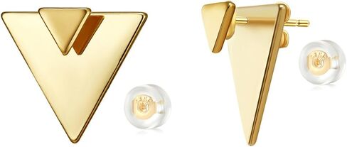 MTMY Dainty Gold Stud Earring for Women 14K Gold Plated Tiny Charm Cubic Zirconia Studs Earrings Cute Simple Earrings Jewelry Gift for Her in Kuwait