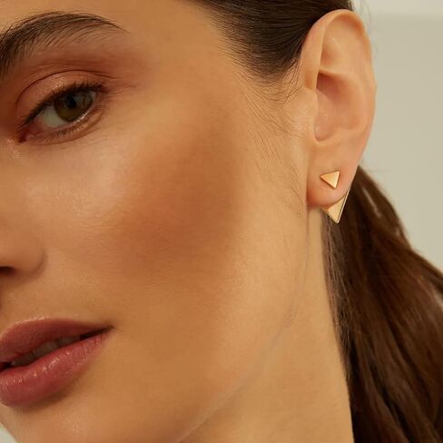MTMY Dainty Gold Stud Earring for Women 14K Gold Plated Tiny Charm Cubic Zirconia Studs Earrings Cute Simple Earrings Jewelry Gift for Her in Kuwait