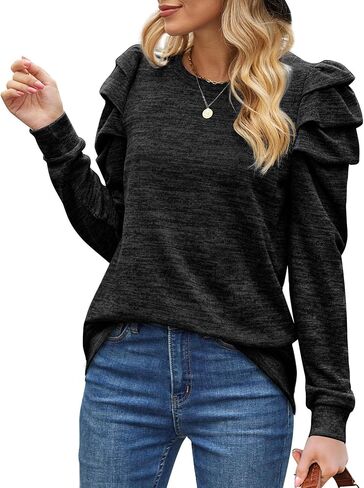 سترة جيسكاكو لخريف 2023 بأكمام منتفخة ورقبة دائرية للنساء in Kuwait