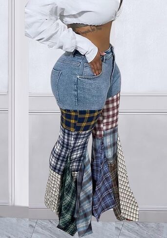 DINANG سروال نسائي هامشي بخصر منخفض جينز من الأسفل من قماش الدنيم منقوش 90s خريف راعية البقر الغربية بانت قلم رصاص أزرق على شكل حرف a in Kuwait