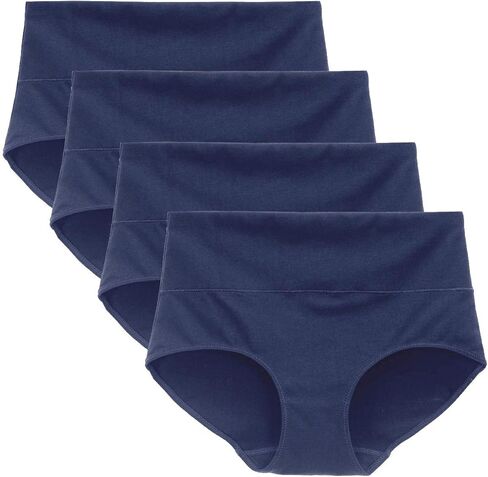 LIQQY Women's Underwear Cotton Briefs Breathable High Waist Panty Full Coverage Undies Multipack in Saudi Arabia