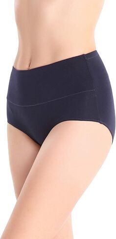 LIQQY Women's Underwear Cotton Briefs Breathable High Waist Panty Full Coverage Undies Multipack in Saudi Arabia