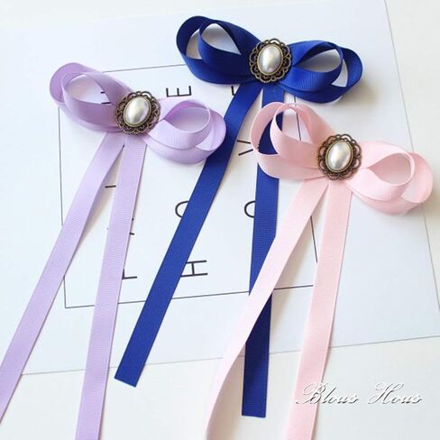 JKQBUX Women's Brooch Pin pearl Jk preppy style Pre Neck Tie Wedding Party Bow for Women Girls Student Bow Tie accessory Shirt ornament in Kuwait