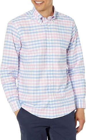 قميص Brooks Brothers الرياضي الرجالي غير القابل للكي بأكمام طويلة وأزرار سفلية مطاطية من أكسفورد، متعدد الاختيارات in Saudi Arabia