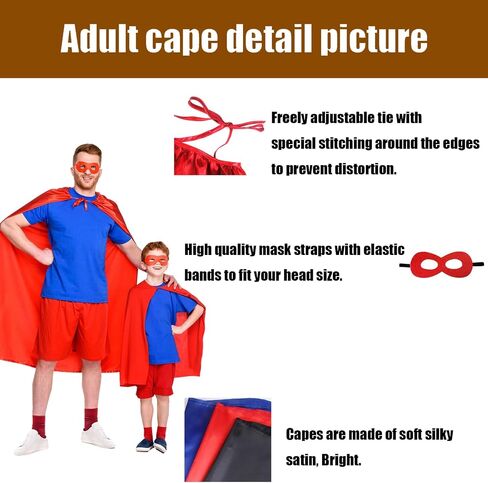 Adult Superhero Capes and Masks - Halloween Vampire Capes Superhero Party Capes in Kuwait