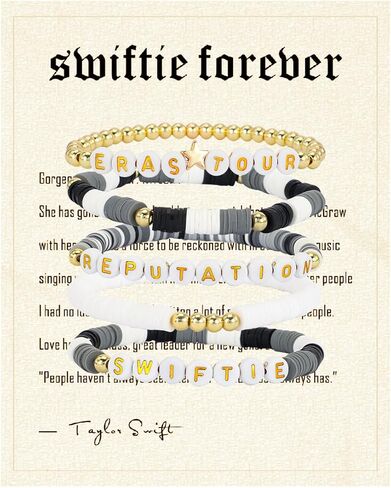 JALZEMPL 5 قطع أساور تايلور Swiftie Lover 1989 سمعة تحدث الآن ملابس تايلور الشجاعة مجوهرات الصداقة هدايا الموسيقى إكسسوارات المعجبين (الحبيب) in Kuwait