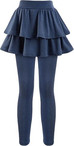 GUOGUOWU Girls School Uniform Pants Leggings with Skirts Stretch Warm Jegging 4-12 Years in Saudi Arabia