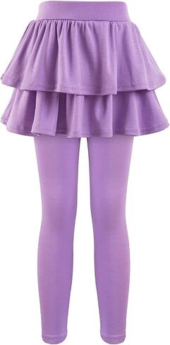 GUOGUOWU Girls School Uniform Pants Leggings with Skirts Stretch Warm Jegging 4-12 Years in Saudi Arabia