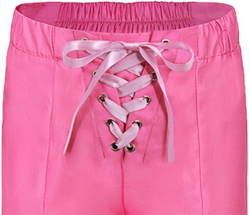 زي راعية البقر بطلة الفيلم للبالغين من Hitormoon للنساء 70s 80s هيبي ديسكو وردي متوهج بانت الهالوين التأثيري مع الملحقات in Kuwait