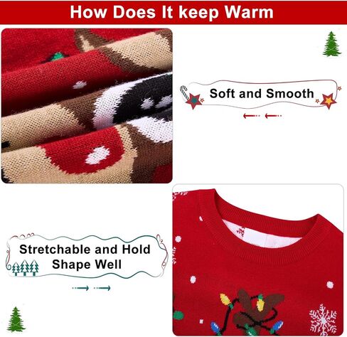 Lovefairy Kids Ugly Christmas Sweater Girls Boys Funny Novelty Pullover for Xmas Party 3-12 Years in Saudi Arabia