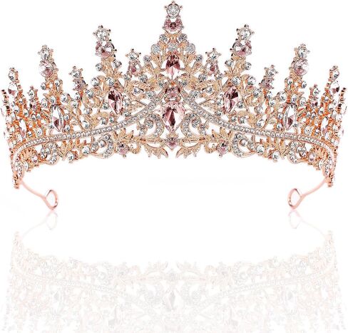 Tiara for Women, Crystal Queen Crowns, Rhinestone Princess Tiaras, Royal Hair Accessories Perfect for Birthday Decorations, Wedding Brides, and Halloween Cosplay (Silver) in Kuwait