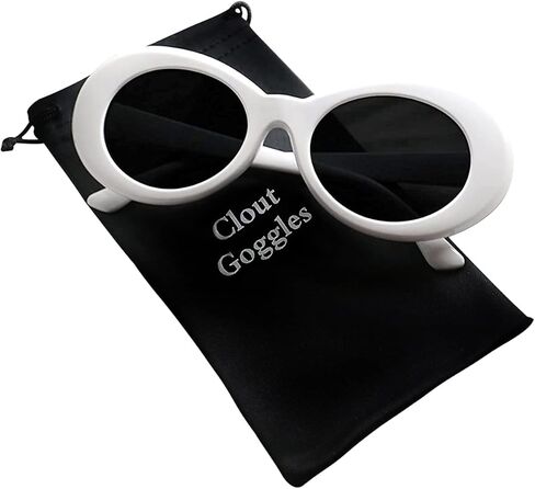 نظارات شمسية هيب بيست بيضاوية الشكل بتصميم كورت كوبين من كلاوت (لون ابيض) in Kuwait