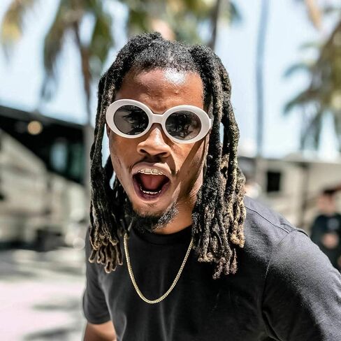 نظارات شمسية هيب بيست بيضاوية الشكل بتصميم كورت كوبين من كلاوت (لون ابيض) in Kuwait