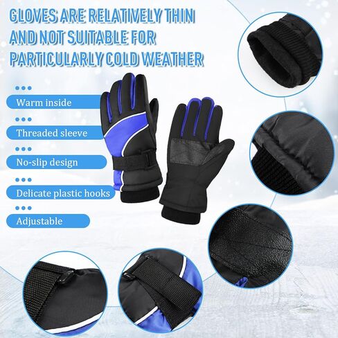 4 أزواج من قفازات الثلج للأطفال، قفازات الشتاء للأطفال، قفازات التزلج على الجليد، قفازات الأطفال الشتوية، قفازات التزلج للرياضات الخارجية in Kuwait