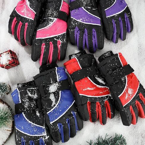 4 أزواج من قفازات الثلج للأطفال، قفازات الشتاء للأطفال، قفازات التزلج على الجليد، قفازات الأطفال الشتوية، قفازات التزلج للرياضات الخارجية in Kuwait