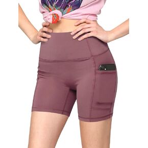 Active Queens Women's Yoga Shorts Tummy Control High Waist Biker Shorts Exercise Workout Butt Lifting Tights Women's Shorts